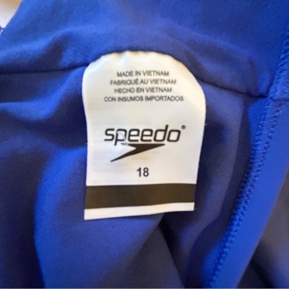 NWT Speedo blue one piece swim ties Size 18 - Picture 6 of 9